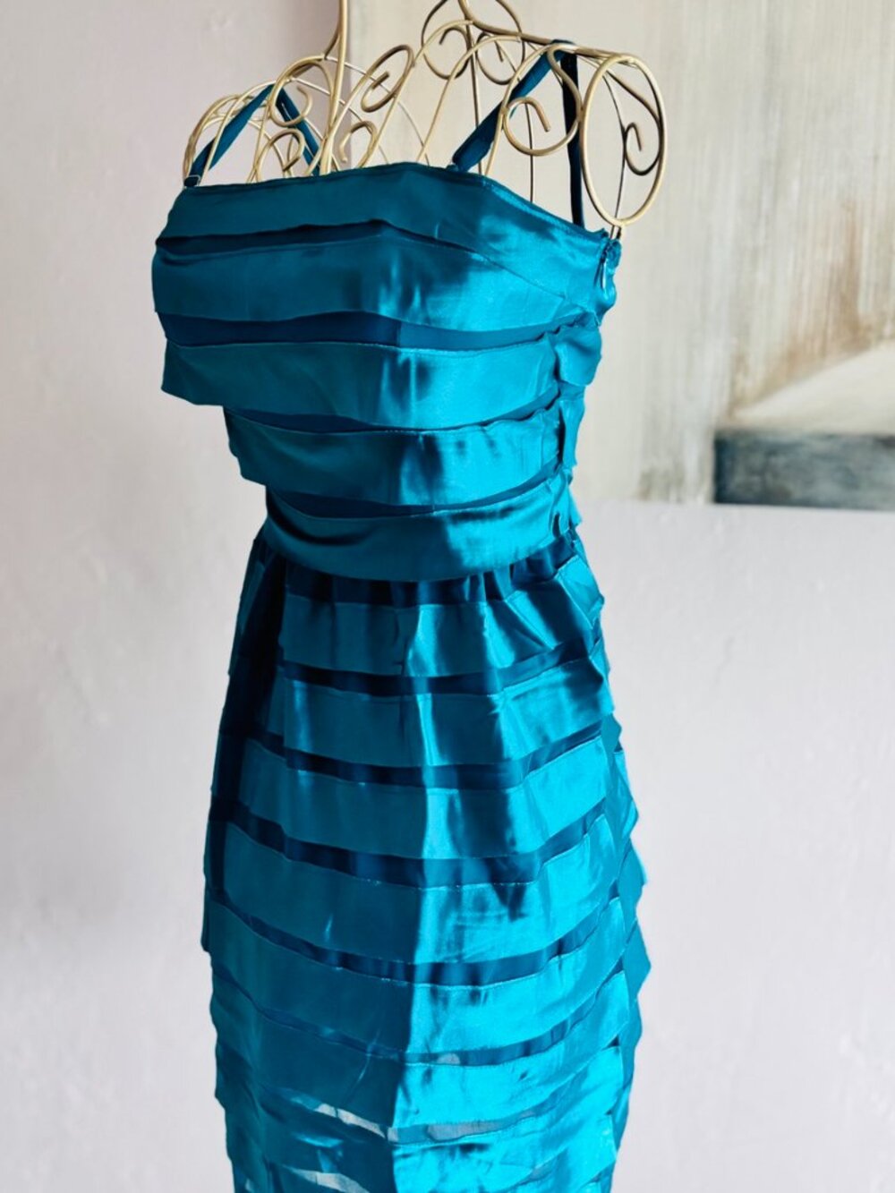 ✨ Lucy Paris Teal Ruffle Mini Dress | NWT ✨ - Picture 3 of 8